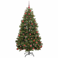 Produktbild för Konstgjord julgran Grön 180 cm PVC och metall
