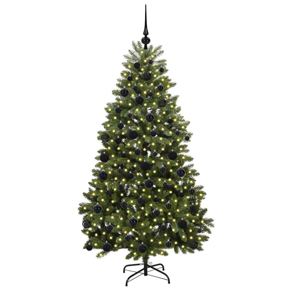 Produktbild för Konstgjord julgran Grön 180 cm PVC och metall
