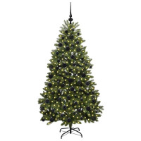 Produktbild för Konstgjord julgran Grön 180 cm PVC och metall