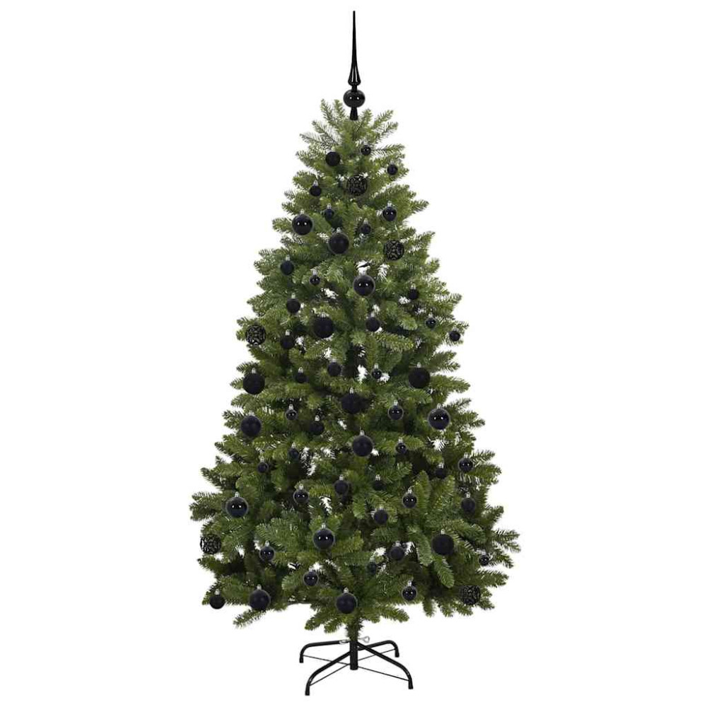 Produktbild för Konstgjord julgran Grön 180 cm PVC och metall