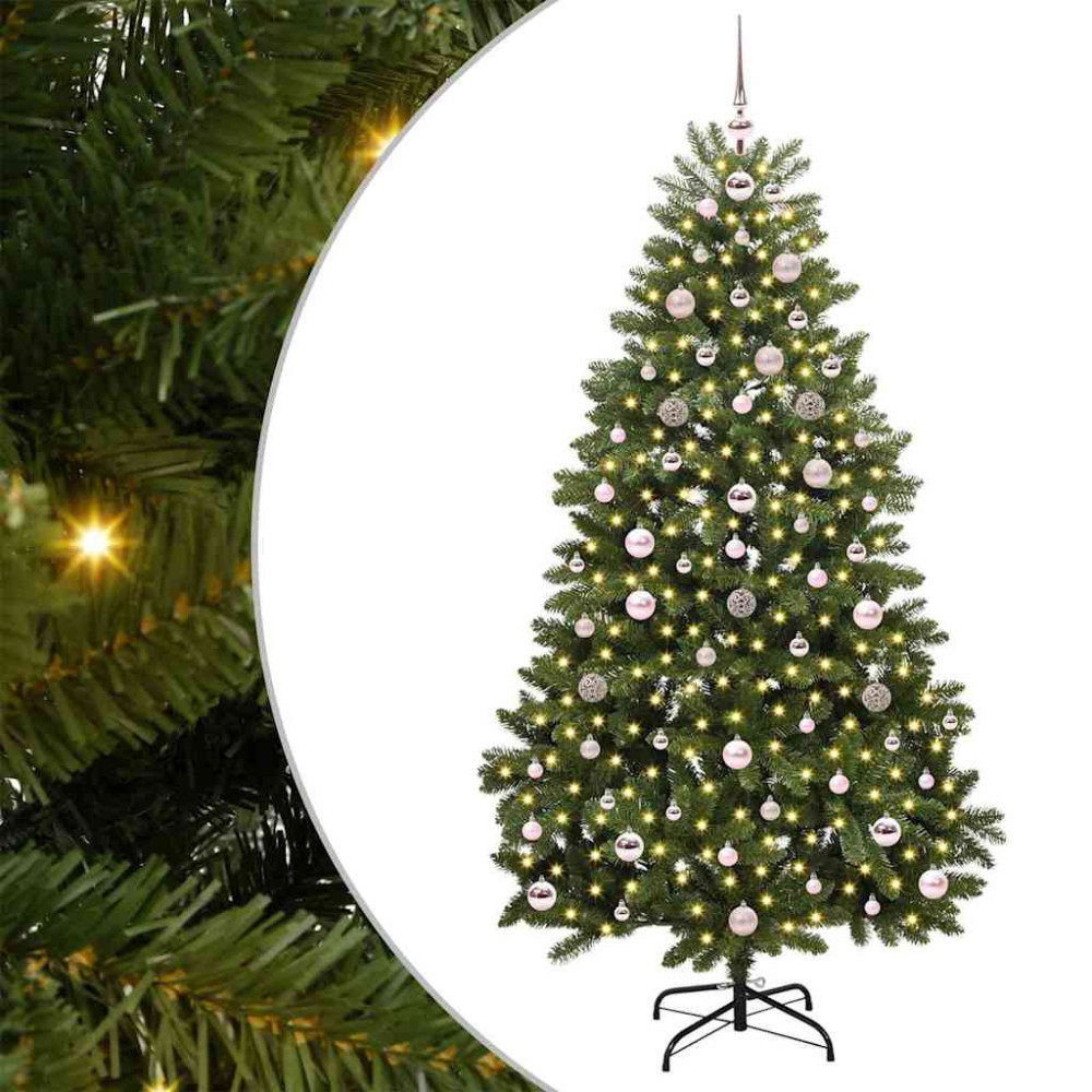 Produktbild för Konstgjord julgran Grön 180 cm PVC och metall