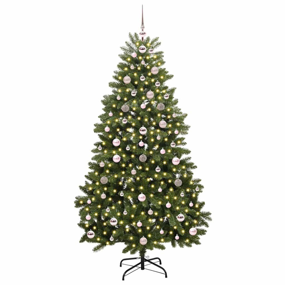 Produktbild för Konstgjord julgran Grön 180 cm PVC och metall