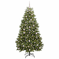 Produktbild för Konstgjord julgran Grön 180 cm PVC och metall