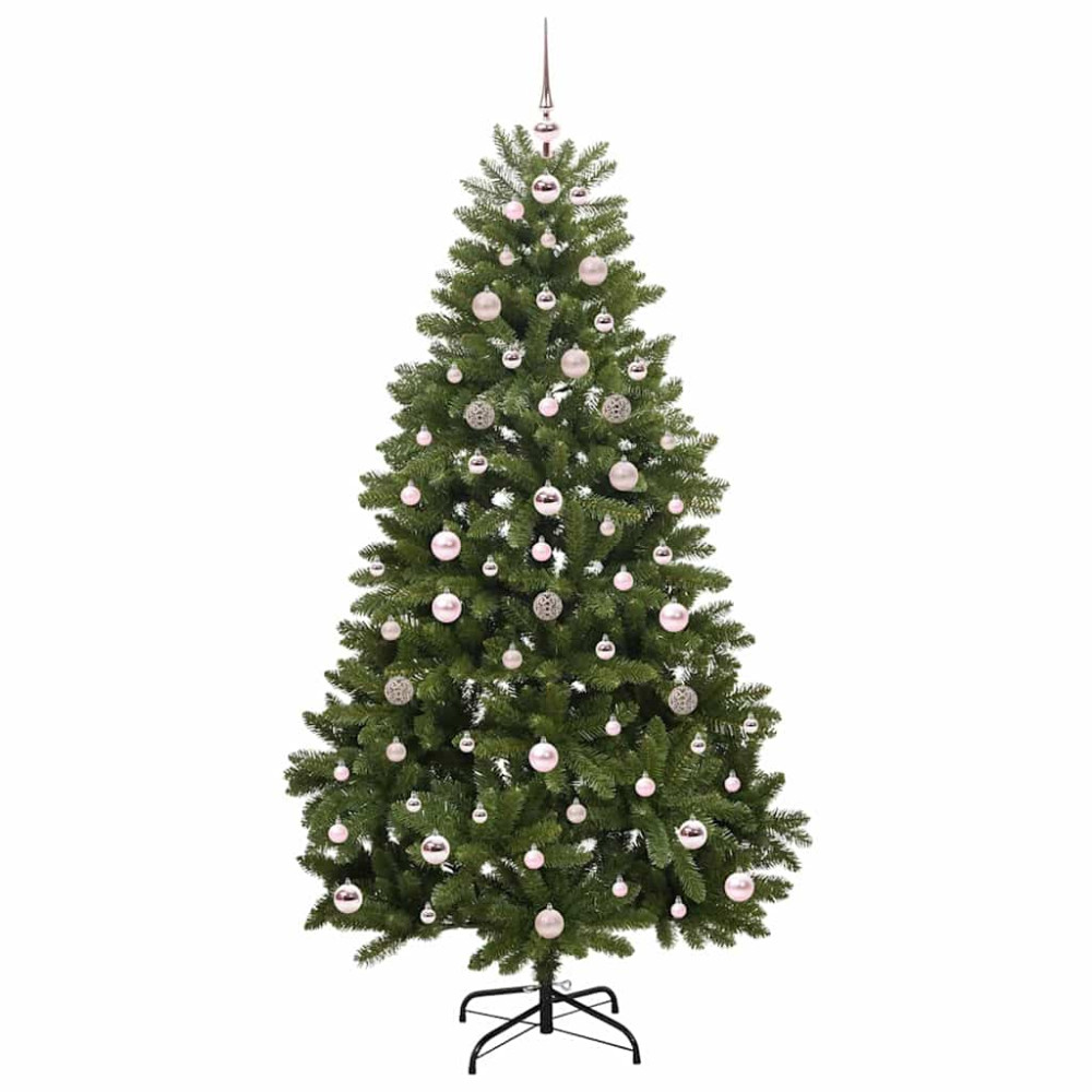 Produktbild för Konstgjord julgran Grön 180 cm PVC och metall