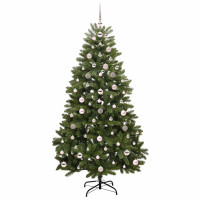 Produktbild för Konstgjord julgran Grön 180 cm PVC och metall