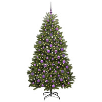 Produktbild för Konstgjord julgran Grön 180 cm PVC och metall