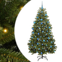 Produktbild för Konstgjord julgran Grön 180 cm PVC och metall