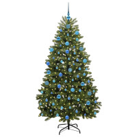 Produktbild för Konstgjord julgran Grön 180 cm PVC och metall