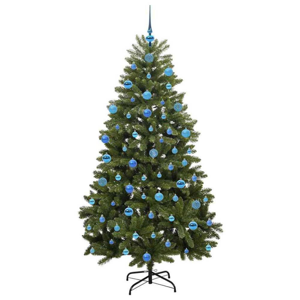 Produktbild för Konstgjord julgran Grön 180 cm PVC och metall