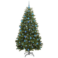 Produktbild för Konstgjord julgran Grön 180 cm PVC och metall
