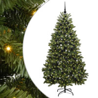 Produktbild för Konstgjord julgran Grön 210 cm PVC och metall