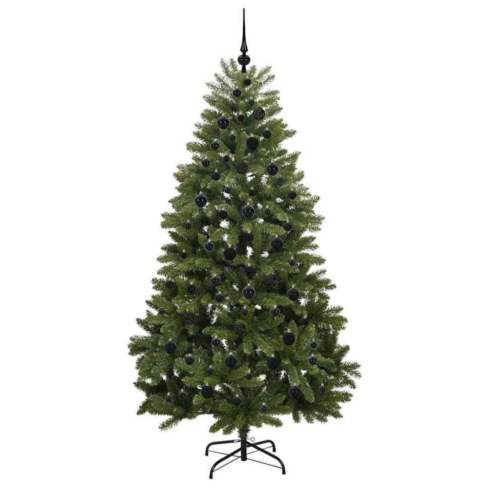 Produktbild för Konstgjord julgran Grön 210 cm PVC och metall