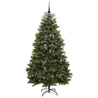 Produktbild för Konstgjord julgran Grön 210 cm PVC och metall