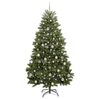 Produktbild för Konstgjord julgran Grön 210 cm PVC och metall