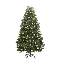Produktbild för Konstgjord julgran Grön 210 cm PVC och metall