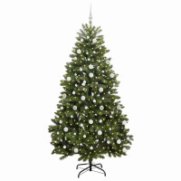Produktbild för Konstgjord julgran Grön 210 cm PVC och metall