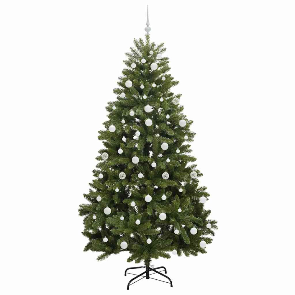 Produktbild för Konstgjord julgran Grön 210 cm PVC och metall
