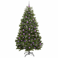 Produktbild för Konstgjord julgran Grön 210 cm PVC och metall
