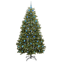 Produktbild för Konstgjord julgran Grön 210 cm PVC och metall