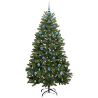 Produktbild för Konstgjord julgran Grön 210 cm PVC och metall