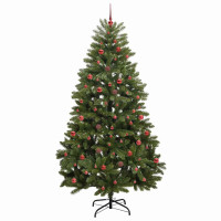 Produktbild för Konstgjord julgran Grön 240 cm PVC och metall