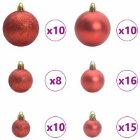 Produktbild för Konstgjord julgran Grön 240 cm PVC och metall