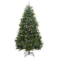 Produktbild för Konstgjord julgran Grön 240 cm PVC och metall