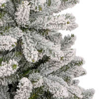 Produktbild för Konstgjord julgran Grön och Vit 270 cm PVC och metall
