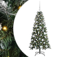 Produktbild för Konstgjord julgran Grön 120 cm PVC och Plast och Stål