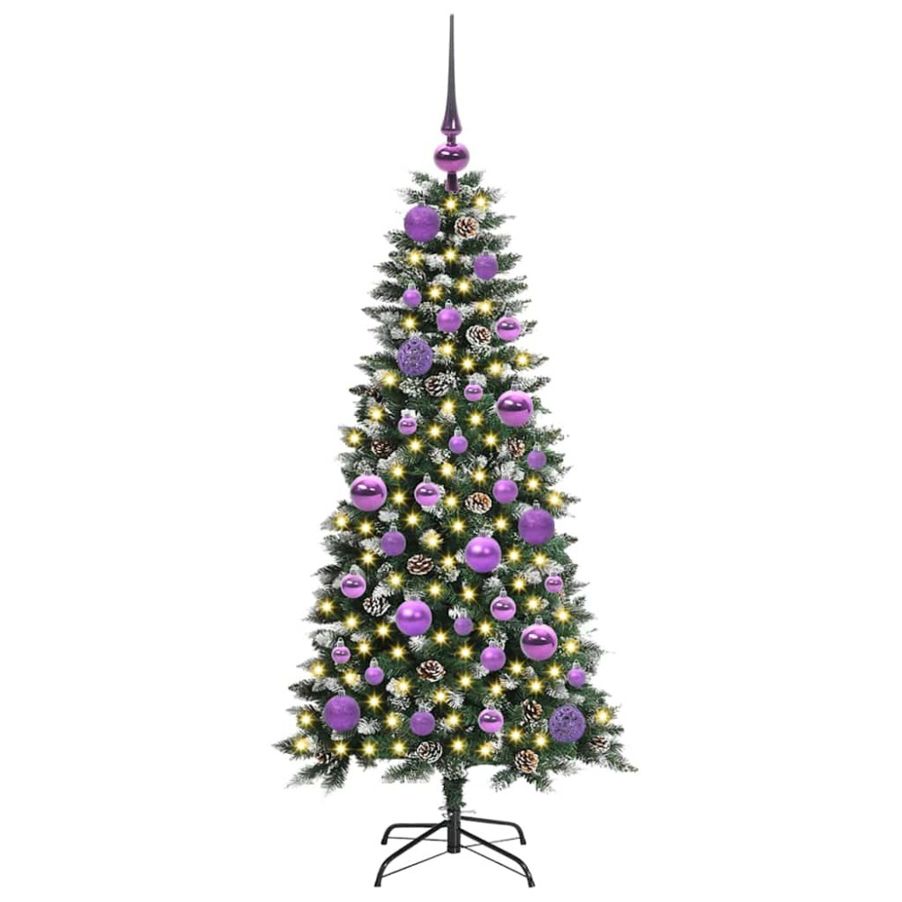 Produktbild för Konstgjord julgran Grön 120 cm PVC och Plast och Stål