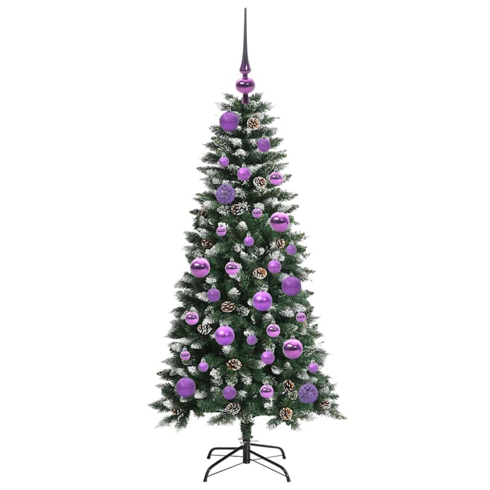 Produktbild för Konstgjord julgran Grön 120 cm PVC och Plast och Stål