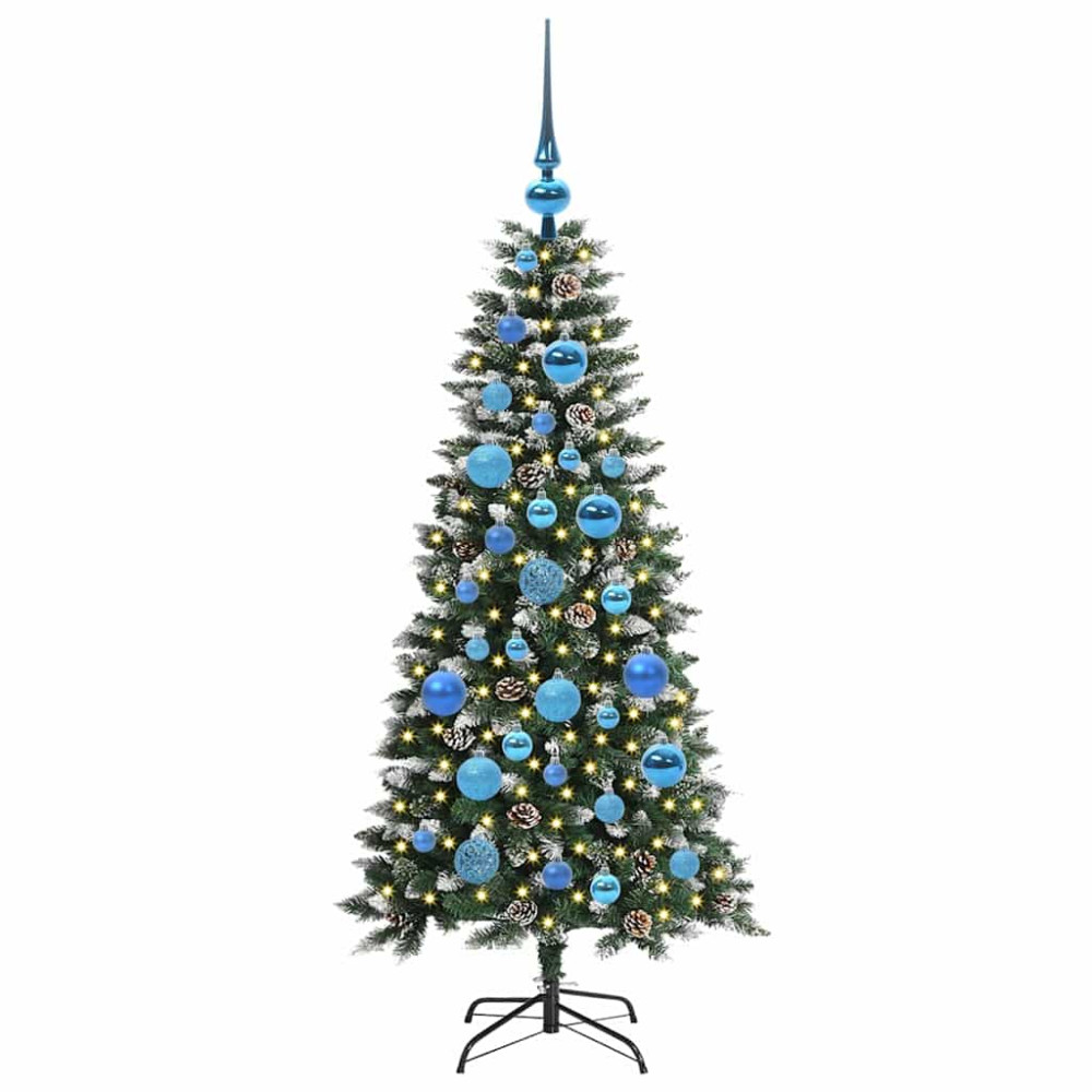 Produktbild för Konstgjord julgran Grön 120 cm PVC och Plast och Stål