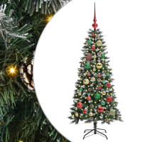 Produktbild för Konstgjord julgran Grön 120 cm PVC och Plast och Stål