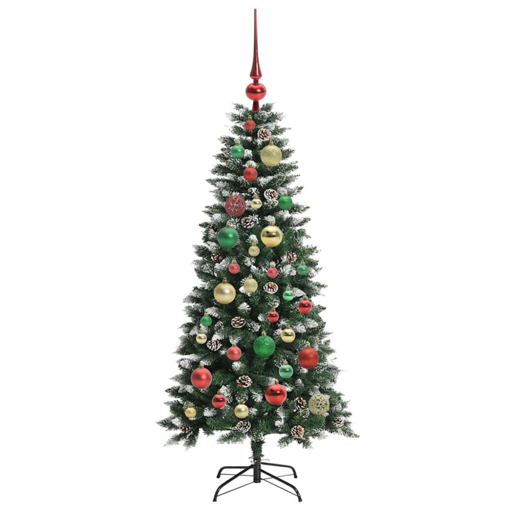 Produktbild för Konstgjord julgran Grön 120 cm PVC och Plast och Stål