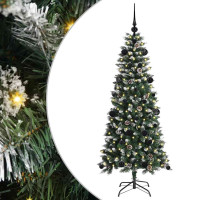 Produktbild för Konstgjord julgran Grön 150 cm PVC och Plast och Stål