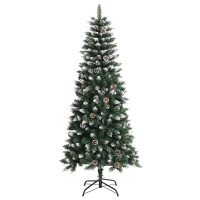 Produktbild för Konstgjord julgran Grön 150 cm PVC och Plast och Stål