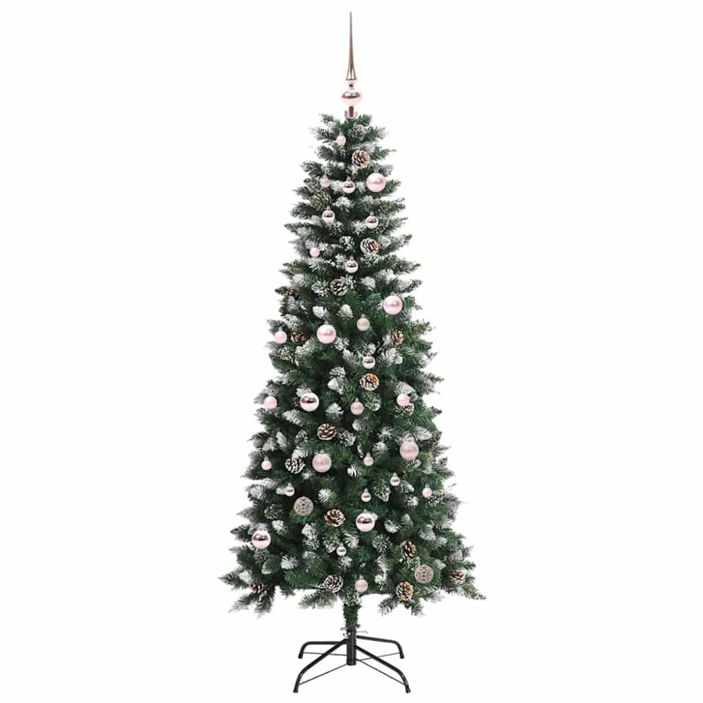 Produktbild för Konstgjord julgran Grön 150 cm PVC och Plast och Stål