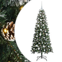 Produktbild för Konstgjord julgran Grön 150 cm PVC och Plast och Stål