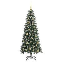 Produktbild för Konstgjord julgran Grön 150 cm PVC och Plast och Stål