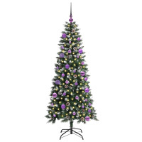 Produktbild för Konstgjord julgran Grön 150 cm PVC och Plast och Stål