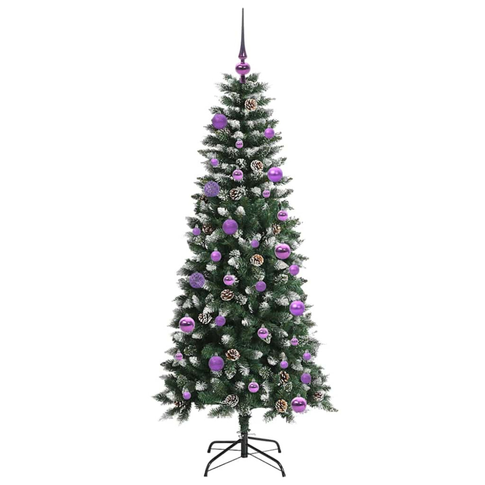 Produktbild för Konstgjord julgran Grön 150 cm PVC och Plast och Stål