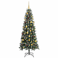 Produktbild för Konstgjord julgran Grön 180 cm PVC och Plast och Stål