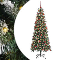 Produktbild för Konstgjord julgran Grön 180 cm PVC och Plast och Stål