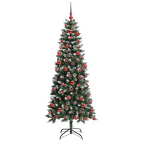 Produktbild för Konstgjord julgran Grön 180 cm PVC och Plast och Stål