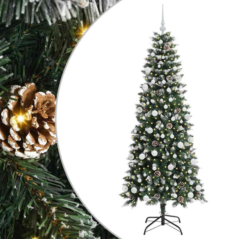 Produktbild för Konstgjord julgran Grön 180 cm PVC och Plast och Stål