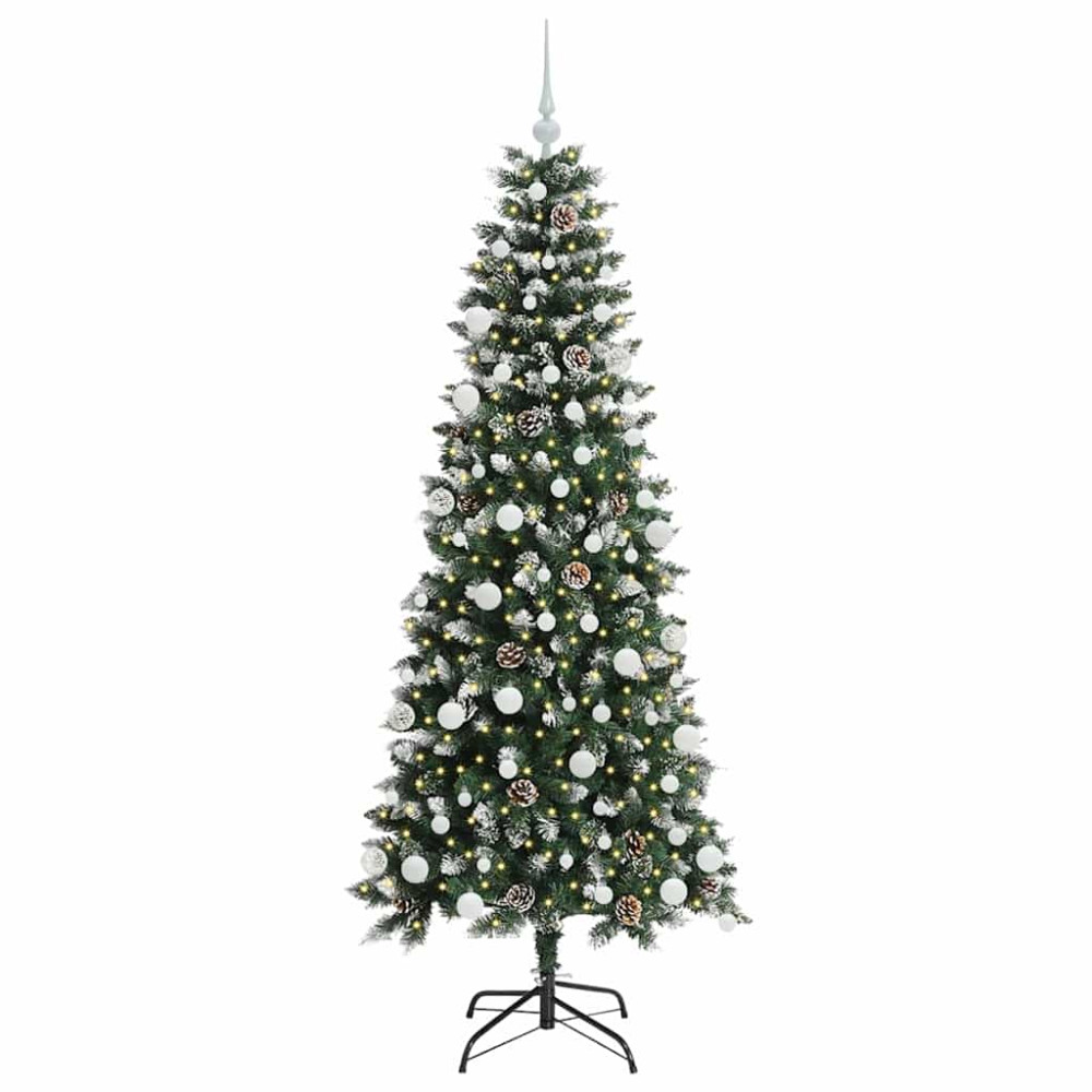 Produktbild för Konstgjord julgran Grön 180 cm PVC och Plast och Stål
