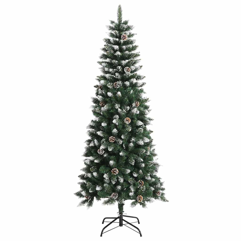 Produktbild för Konstgjord julgran Grön 180 cm PVC och Plast och Stål