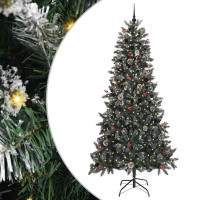 Produktbild för Konstgjord julgran Grön 240 cm PVC och Plast och Stål
