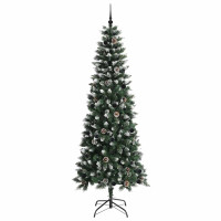 Produktbild för Konstgjord julgran Grön 240 cm PVC och Plast och Stål