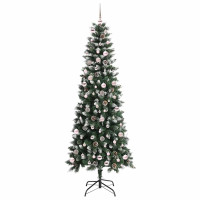 Produktbild för Konstgjord julgran Grön 240 cm PVC och Plast och Stål
